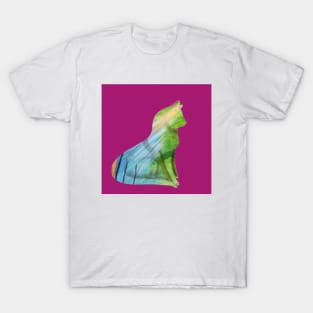 Forest sunshine Pretty Kitty watercolor T-Shirt